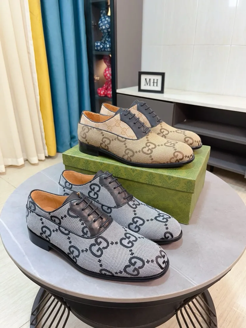 Men's Men's Shoes💰458🌹🌹Cowhide [GUCCI Gucci] Gucci leather shoes are the most popular classic. Synchronized with the official website, the upper is made of Italian calfskin ➕cowhide lining, with unique brand and unique craftsmanship. Highlighting the hot style of the new year. Stop hesitating, stop wandering, get it now. Number: 38--44
